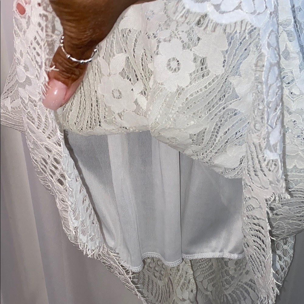 White Spaghetti Strap Sweetheart Midi Dress - Picture 11 of 13